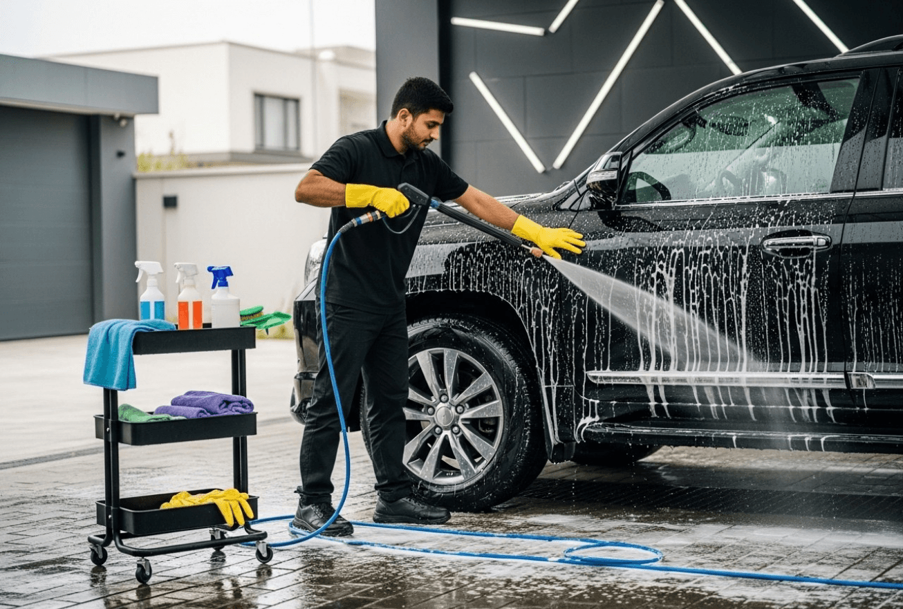 غسيل سيارات الدفع الرباعي (SUV)