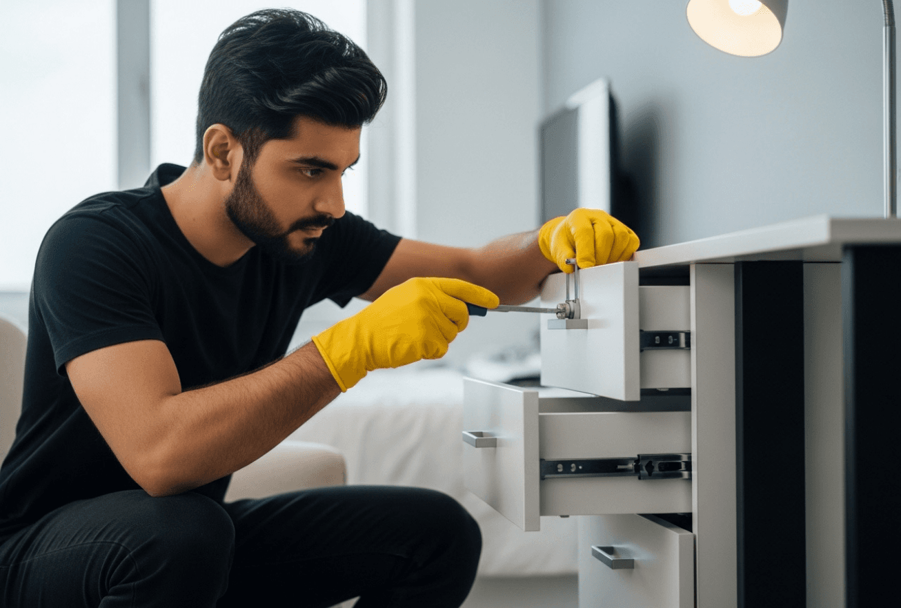 تركيب قفل الدرج