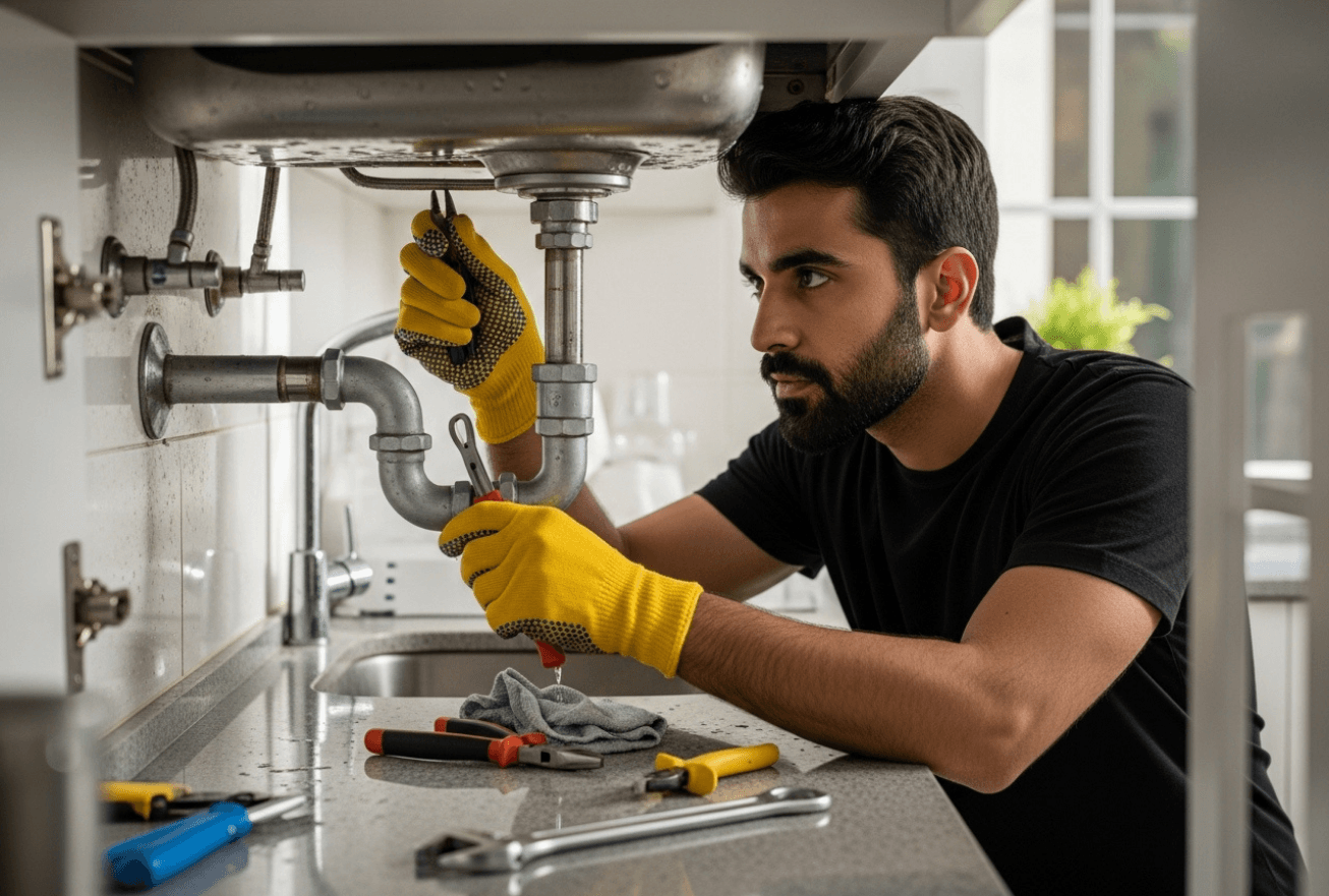 إصلاح تسربات المطبخ